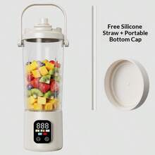 Portable Juicing Cup For Fresh Squeezing, Large Capacity , Leak Proof, One Second Cleaning, High-Value Treasure Juice Cup With Multiple Colors To Choose From, Multifunctional Fruit And Vegetable Mixing Cup, Milkshake Cup - Multicolor - View 9