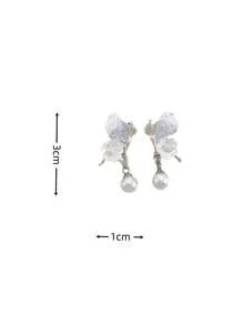 1 Pasang Anting-Anting Modis, Cantik dan Manis, Cocok untuk Wanita Saat Beraktivitas Sehari-hari - Biru - View 5