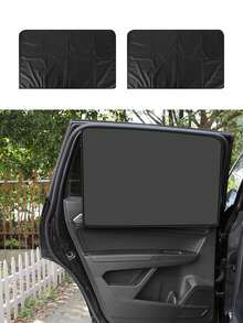 4pcs/2pcs Black Magnetic Car Side Window Curtains, Suitable For SUV And Sedan, Front And Rear Window Sunshades Block UV Rays And Heat, Easy Magnetic Installation, Perfect Holiday Gift For Drivers And Families - Sunshade - View 6