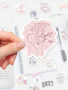 SCXXBSW 50 buah Stiker Grafiti Dekoratif PVC Romantis, Cocok untuk Buku Catatan, Perencana, Gitar, Sepeda Motor, dan Dekorasi Pesta. Sempurna untuk Personalisasi dan Ideal sebagai Hadiah Pesta. - A - View 6