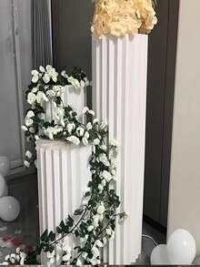 Wedding Decor Paper Foldable Cylinder - Halloween Christmas Roman Column Foldable Ornament, Suitable For Wedding, Birthday, Festival Celebration Decoration, Encrypted Dessert Table Foldable Roman Column - H - View 8