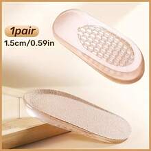 1 Pair Self-Adhesive Invisible Height Increasing Insoles, Non-Slip Breathable Honeycomb Cushion, Shock Absorbing Pads, Unisex, Suitable For Sneakers, Boots, Daily Commute - Beige - View 7