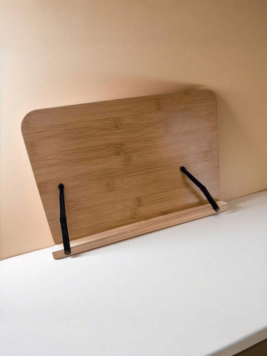 Soporte de Lectura Plegable de Madera Sólida 8 Ranuras, Ángulo Ajustable y Antideslizante para Estudio, Oficina o Decoración Estante Vertical Portátil para Libros, Tablet y Cuadernos Diseño Minimalista y Funcional Fácil de Montar y Guardar Perfecto para Espacios Pequeños Compatibilidad Universal: Libros, Rev - Patrón de bambú de gran tamaño - Ver 1