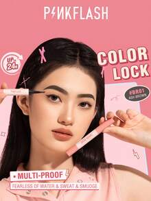 PINKFLASH Pomade Alis Anti Luntur 1,4g dengan Kuas, Tahan Minyak, Tahan Lama, Serbaguna, Mengunci Warna, Kuas Miring untuk Memudahkan Pengaplikasian - #BR01 COKELAT ABU - View 2