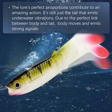 5pcs 10cm Silicone Soft Bait Paddle Tail Swimbait Artificial Fishing Lure For Walleye Bass Pike Tackle T-Tail Swimbait - Multicolor - View 5