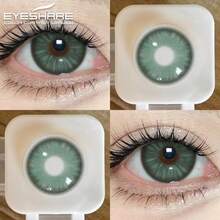 Eyeshare 1 對彩色隱形眼鏡 軟式隱形眼鏡 綠色，舒適適合日常配戴，直徑 14.5mm - 綠色 - 查看 4