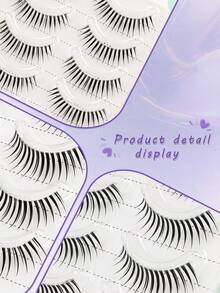 5 Pairs Cartoon Eye False Eyelashes, Easy To Use And Time-Saving, Eye-Friendly, Soft Anime Eye Dewy Glossy Eyelashes, Special Eyelash Extensions Made In Japan And Korea - Black - View 11