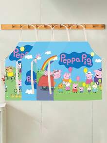 Peppa Pig Cartoon Household Waterproof Four-Piece Waterproof And Oil-Repelling Fabrics Wide Collar Tieless Design Anti-Dirt And Protection Garment For Cooking, Baking, Handicraft Painting, And Kitchen Cleaning Adult Cartoon Apron - Multiple Styles - View 2