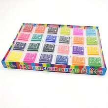 Đệm mực vuông nhiều màu 12 màu/24 màu, đệm mực màu vuông, phù hợp cho làm scrapbook, đóng dấu chữ, đệm mực vân tay, mực niêm phong phong bì và cho đồ thủ công DIY, scrapbook và thiệp - Nhiều màu - Xem 7