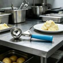 Trigger Release Ice Cream Scoop Stainless Steel Fruit Baller For Home Cafe - Blue - View 2