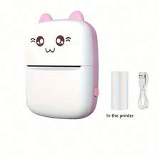 SOKANY 便攜式無線迷你印表機，可愛貓咪設計，易於攜帶，USB介面 (1200mAh)，兼容所有智慧型手機。您可以隨時隨地列印照片、標籤和筆記。它是學生和辦公室人員的完美禮物。 - 彩色 - 查看 10