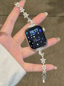 Popular Moon Metal Chain Watch Band Series 11/8/7/6/10 40mm 41mm 38mm 42mm 44mm 45mm 46mm - Multicolor - View 3