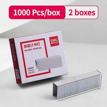 Staples 23/23 untuk Stapler, 2 Kotak 2000 buah, Panjang Kaki 15/16", Staples Ujung Pahat Datar Standar, Anti Macet untuk Perlengkapan Kantor, Meja, dan Rumah, Warna Perak - Set - View 11