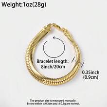 Vintage Minimalist 18K Copper Gold Plated 750 Italian Braided Bracelet, Unisex, Suitable For Daily And Party Wear, Fashionable Layering Accessory - Gold - View 10