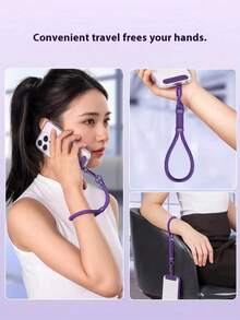 Anti-Loss Anti-Drop Short Adjustable Phone Lanyard, 2026 New Smart Phone Wrist Strap Accessory, Anti-Theft Polyester Braided Phone Chain, Premium Durable Universal Metal Keyring Pendant, Suitable For Outdoor Sports, Running, Carrying Baby, Gift For Family And Friends Birthday - Multicolor-short - View 6