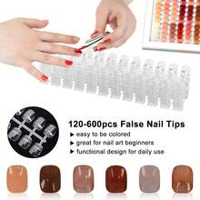 1 Set 480 Colors Toe Nail Color Display Card, Embedded Nail Shape Manicure Sample Book, Salon Manicure Tool Display Rack, Includes 600pcs Fake Nails And 500pcs Numbered Color Labels - White - View 8