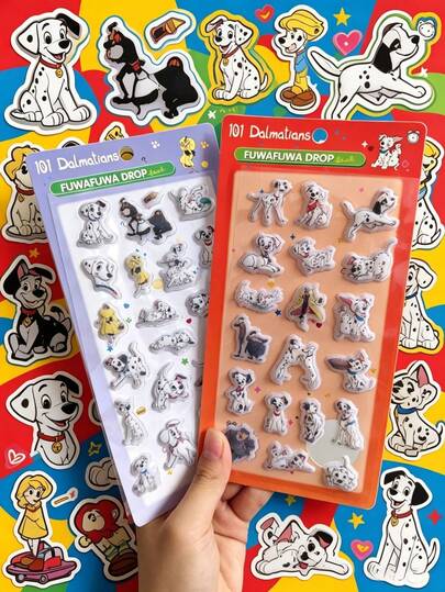 DOBBLE 3D Flocked Stickers, Premium Texture Appearance. These Flocked Stickers Are Perfect For Display And Can Also Be Used As Notebook Decorations. Beautiful And Durable, Self-Adhesive And Non-Sticky. Sturdy Material, Transparent Layer, Strong Atmosphere, Mixed Color Design, Asymmetrical Shape, Suitable For DIY Decoration, Student Crafts, Laptops, Cups And More