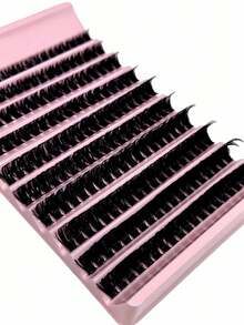 200pcs D Curl DIY Cluster False Eyelashes, 80D Cluster Lashes, 0.07mm D Curl, 8-16mm Mixed Natural Lash Extensions, Ultra Dense Long Cluster Lashes, Curly Single Lashes, Slim Long Lashes, Long Cartoon Effect Lashes - D - View 7