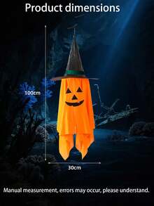 Halloween Hanging Pumpkin Decor - Set Of Hanging Pumpkin And Ghost Decorations, Spooky And Scary Pumpkin Ghost Decor, Suitable For Indoor And Outdoor Hanging Decorations For Garden, Yard, Window, Entrance - View 11