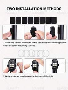 GLANBERT Set de 4 luces LED inalámbricas con control remoto, 8 modos de color, luces LED recargables por USB Tipo C, luces de advertencia de colisión para automóvil, motocicleta, bicicleta, dron, aeronave - 4 LED - Ver 10