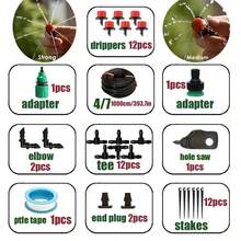 Automatic Drip Irrigation Kit (Garden Version) - 4/7mm, Equipped With Brass Mist Nozzle, Suitable For Lawn, Potted Plants And Greenhouse, Lawn Automatic Drip Irrigation System, Potted Plants Greenhouse - Multicolor - View 33