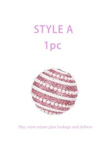 2Pcs Christmas Tree Hanging Ornaments, Merry Christmas Decorations, Pink Christmas Ball Decor, Christmas Decoration, 8cm Christmas Ball, Christmas Hanging Decor, Home Decor, Christmas Decoration, Christmas Holiday Decor, Christmas Gift - Christmas Balls - View 12