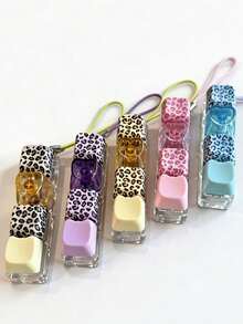 ODAPTO 1pc Leopard Print Keyboard Fidget Toy, 4-Key Stress Relief Toy Keyboard Keychain, Clickable Keyboard Button Toy For Stress Relief And Time Killing, Mini Mechanical Switch Toy, ASMR Crisp Clicking, Birthday Party Favor - Multicolor - View 8