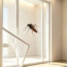 White Window Screen, Mosquito Netting, Window-Mounted Mosquito Net, Self-Adhesive Mosquito Net, Mosquito And Insect Screen, Mosquito Net, Mosquito Door Curtain Screen. Effectively Blocks Mosquitoes. - Screen Windows - View 9