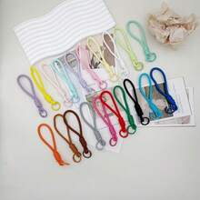 1/10pcs Macaron Solid Color Braided Key Lanyard, Minimalist INS Style Bag & Phone Short Strap - Multicolor - View 2
