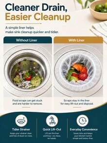 50/30/10pcs Kitchen Sink Strainer, Vegetable Washing Basin, Dishwashing Sink Home Filter And Drain Net, Vegetable Pot, Swimming Pool Cleaning Anti-Leak Net, Pocket-Style And Floor Drain Filter - Multicolor - View 3