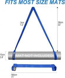 A AZURELIFE [MAT NOT Included] Yoga Mat Sling, Yoga Mat Straps For Carrying, Easy-Cinch Yoga Mat Holder Strap - ColorE - View 3