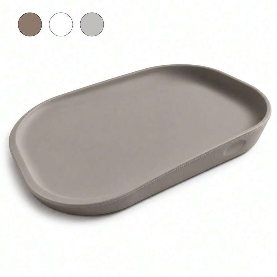 BATHBY Cambiador Bebé de Espuma PU Suave y Lavable, Cambiador para Pañales con Bordes Elevados, Ligero, Acolchado e Impermeable, Fácil de Limpiar, para Cómoda, Baño o Habitación Infantil - Caqui - Ver 1