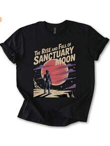 La Ascensión y Caída de Sanctuary Moon, Camiseta Unisex Pure G, Cómoda Todo el Año, Lavable a Máquina, Camiseta de Hombro  con Estampado Único, Camisetas Gráficas para Hombre - Negro - Ver 1