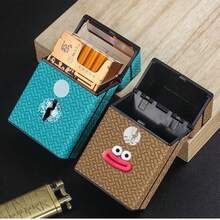 20pcs Woven Texture Cigarette Case Protective Shell Plastic Creative Portable Storage Box Unisex Exquisite Fashion Durable Daily Use Or Gift Cigarette Case Cover - Multicolor - View 10