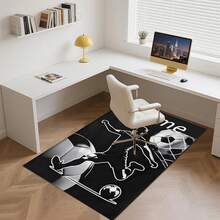 Custom Rug Personalized Name Photo Text Logo Floor Mat Welcome Doormat Entryway Carpet Living Room Bedroom Kitchen Hallway Bathroom Porch Indoor Outdoor Home Decor Birthday Housewarming Christmas Holiday Gift Soccer Sports Emblem Illustration - Multicolor - View 2