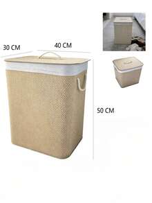 Round/Rectangular Wicker Laundry Basket With Lid, Laundry Basket, Laundry Hamper, Storage Basket, Clothes Bin,Linen Lined Clothes Storage Hamper With Rope Handles, Large Capacity Dirty Clothes Organizer Bin For Bedroom Bathroom Laundry Room, - View 13