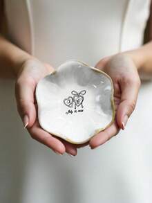 Customized Name Ring Tray, Personalized Ring Dish, Customized Jewelry Tray, Wedding Ring Holder, Engagement Gift For Her, Wedding Gift, Bridesmaid Gift, Bridal Shower Gift, Back To School Gift, Home Decor, Keepsake, Closet Storage, Birthday Gift - Multicolor - View 7