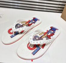 CL Explosion Red Rivet Sole Non-Slip Flat Heel Clip Foot Beach Sandals Outdoor Couples - 白花 - 查看 6