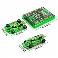 Transformable Launching Race Car Toy, Manual Launching Educational Toy Car, Can Transform Into Two Forms, Suitable As A Gift For The 11th Festival - Multicolor - View 3
