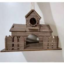 New Cross-Border Wooden Bird Nest Creative Pastoral Outdoor Parrot Bird House Villa Style Bird Feeder Ornament Bird Cage - A - View 9