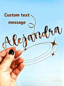 5/10pcs Customized Name Stickers, Waterproof Vinyl Stickers, Bridesmaid Gifts, Birthday Party Decoration, Suitable For Car Body, Hood, Window, Storefront, Helmet, Team Name, Event Decoration, Adhesive Labels - Multicolor - View 4