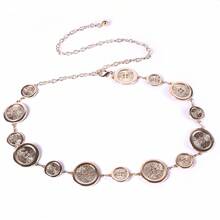 1pc Button Metal Decor Bohemian Vintage Women's Fashion Waist Chain For Casual Use - A - View 2
