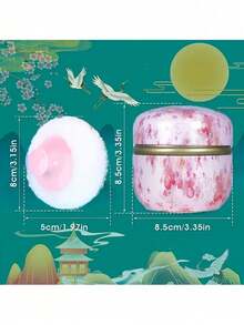1pc 80g Powder Puff Compact (Powder Not Included), Suitable For Storing Loose Powder, Talcum …Powder, Etc. Puff And Compact Suitable For Bathing And Travel Use, Ideal As Christmas Gift, Holiday Gift, Halloween Gift, Listed In Holiday Gift Guide, - Multicolor - View 6