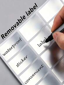 300/160/30/16pcs Waterproof Oil-Resistant PET Self-Adhesive Labels, Suitable For Containers, Jars And Kitchen Storage, Multi-Purpose Removable Blackboard Labels, Suitable For Jewelry Display And Packaging - Upgraded Version - View 1