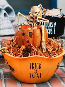 Halloween Gift Wrapping Shredded Paper, Crepe Paper Shreds Filler With Pumpkin Sequins, Crinkled Raffia Paper, Gift Box Filler, Gift Wrapping Material, Suitable For Halloween, Fragile Gift Protection, Halloween Gift Basket - Multiple Styles - View 7