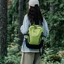 Outdoor Colorblock Lightweight Waterproof Travel Hiking Backpack, Unisex Casual Sports Functional Backpack - Green - View 8