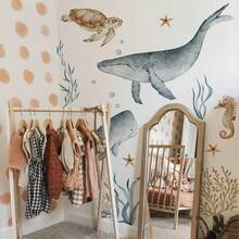 Large Children's Room Underwater Animal Whale Turtle Bedroom Decor Wall Stickers - As Shown In the Figure - View 4