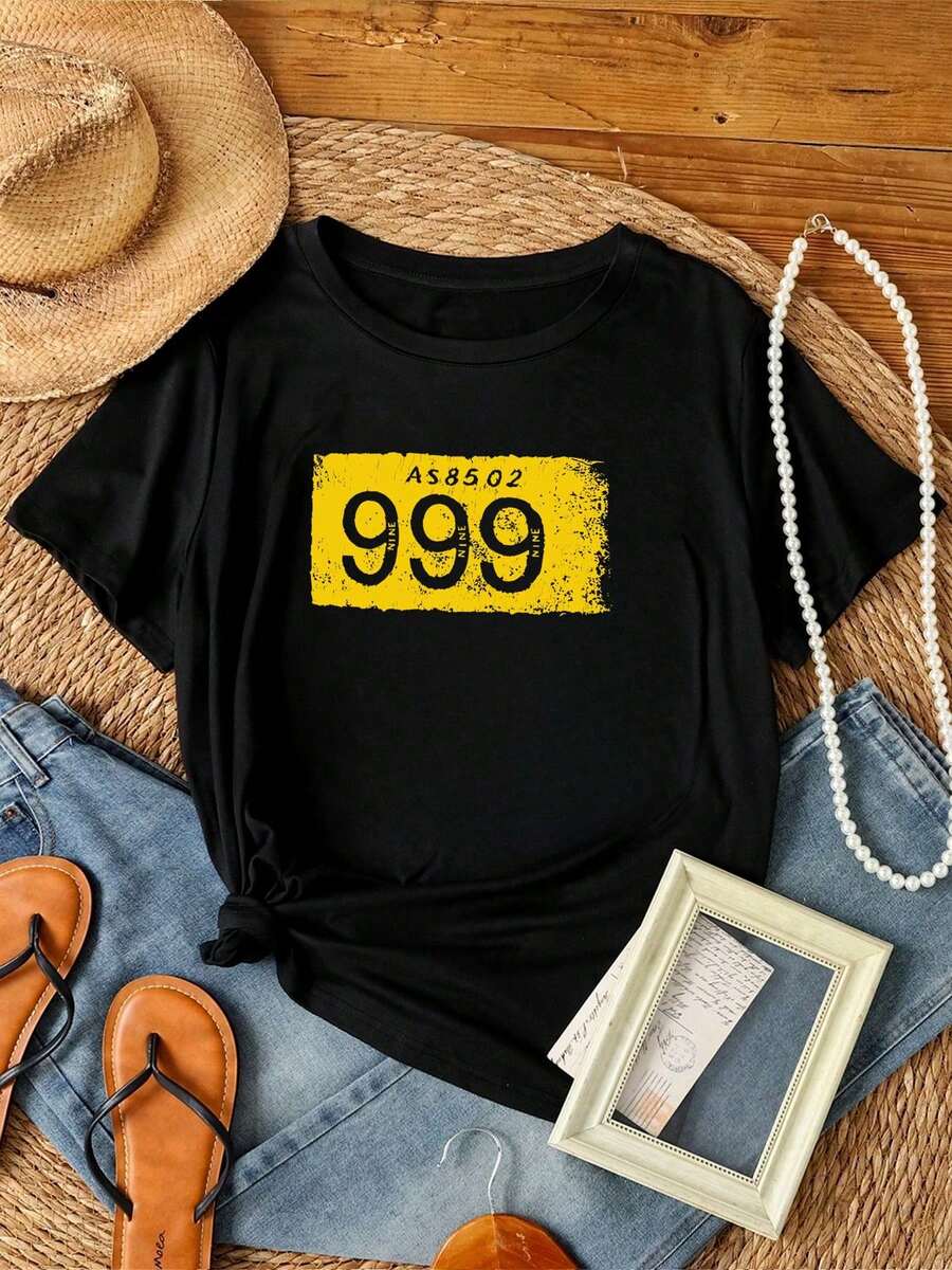 Women T-Shirts - 黑色 - 查看 1
