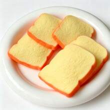 1pc Realistic Building Block Toast Squeeze Toy, Sliced Bread Model Creative Stress Relief Gadget, Venting Toy For Kids - Multicolor - View 7