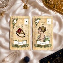 Vintage Norman Tarot Card Set (With PDF Instructions) Divination Game, Halloween Christmas Gift - Brown - View 9